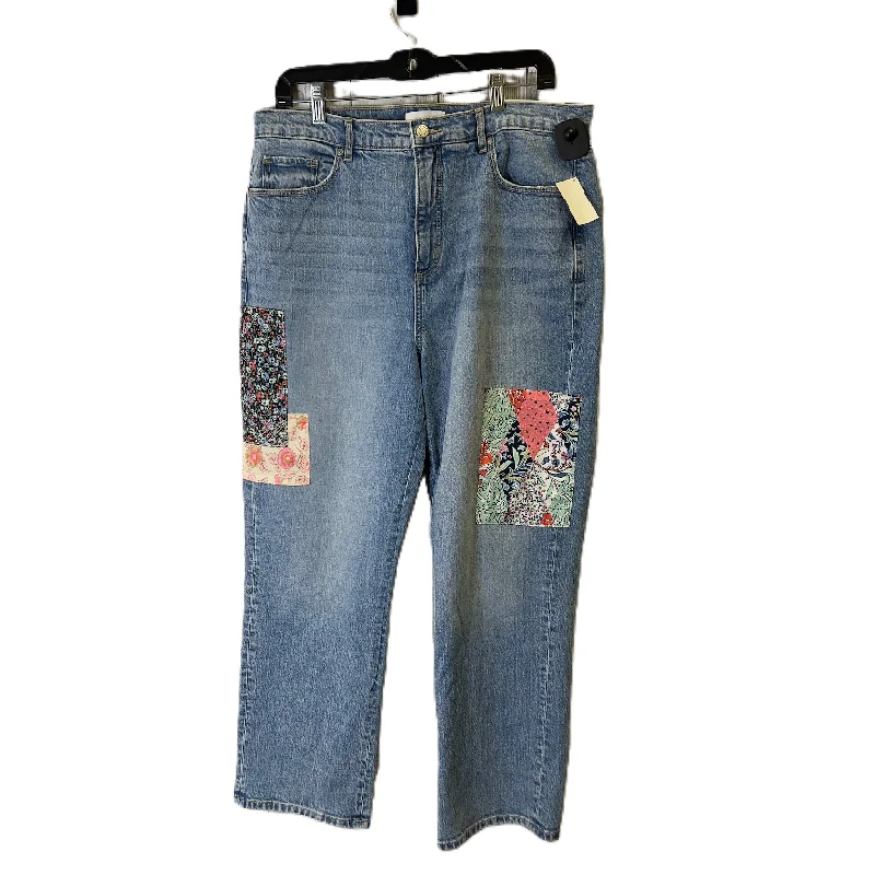 Sports Jacket Jeans Straight By Loft In Blue Denim, Size: 10