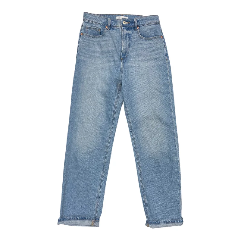 Comfortable And Simple Jeans Straight By Loft In Blue Denim, Size: 2