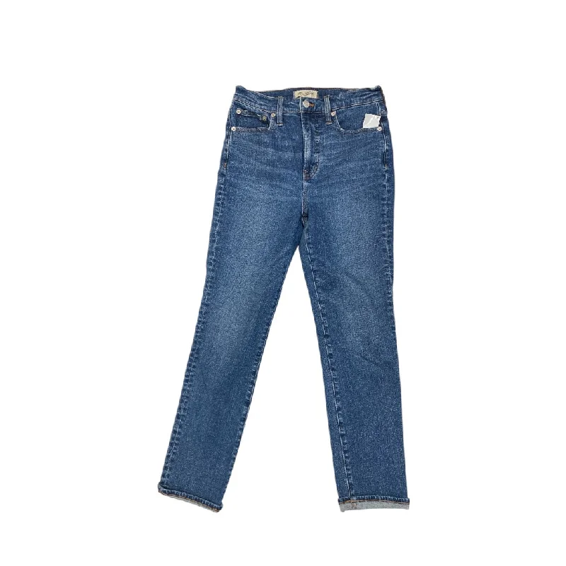 Lazy Style Jeans Straight By Madewell In Blue Denim, Size: 0