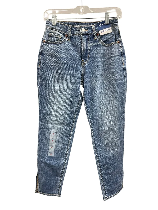 Double-sided Wear Jeans Straight By Old Navy In Blue Denim, Size: 0