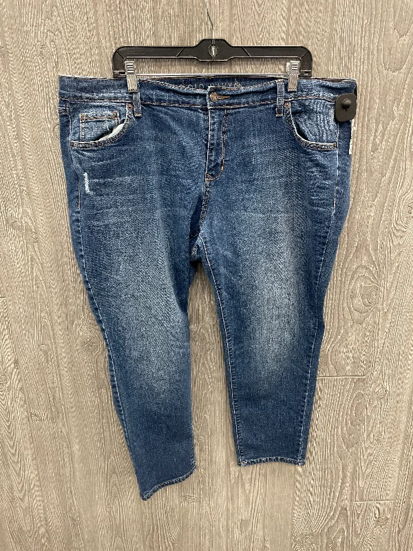 Minimal Style Jeans Straight By Old Navy In Blue Denim, Size: 18