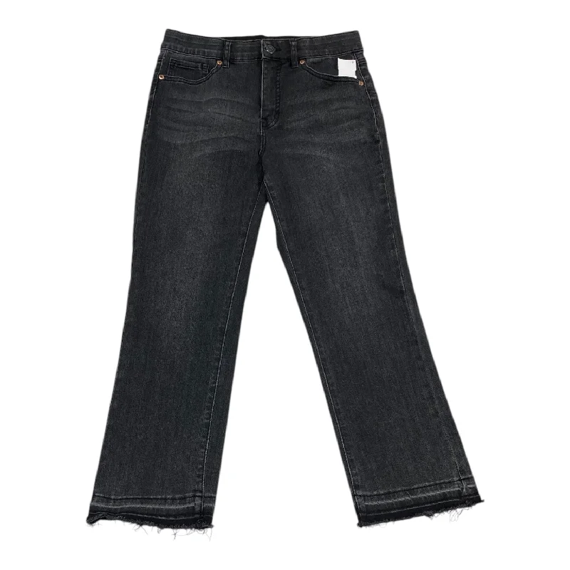 High-end atmosphere Jeans Straight By Tribal In Black Denim, Size: 6