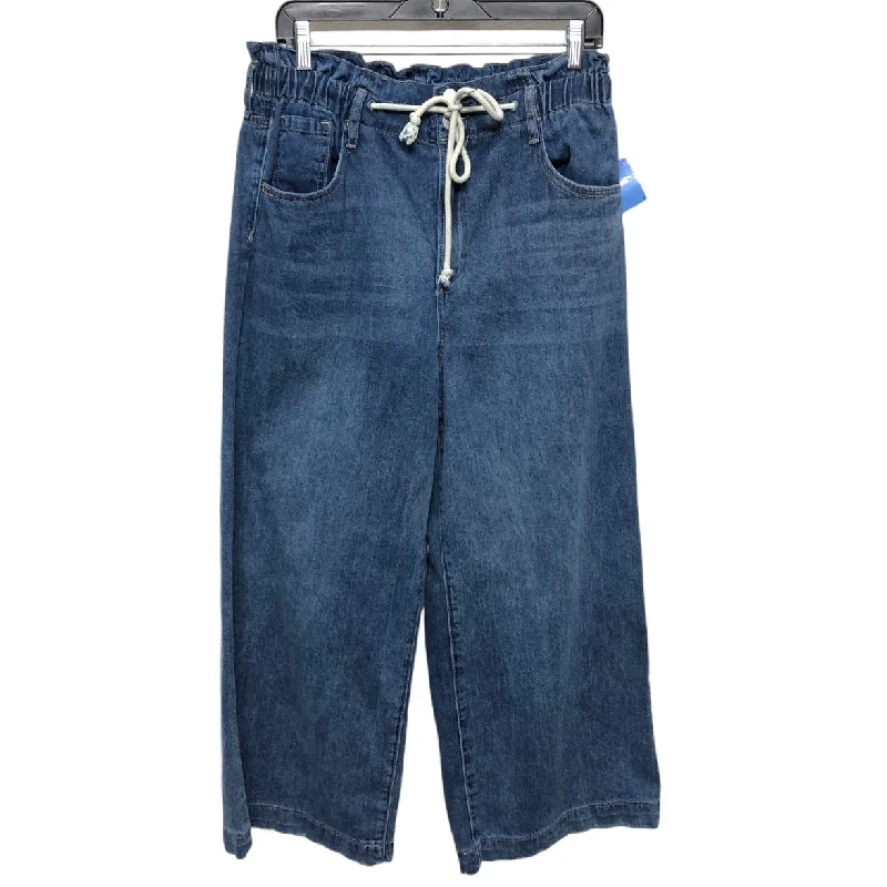High-end atmosphere Jeans Wide Leg By Wonderly In Blue Denim, Size: 10