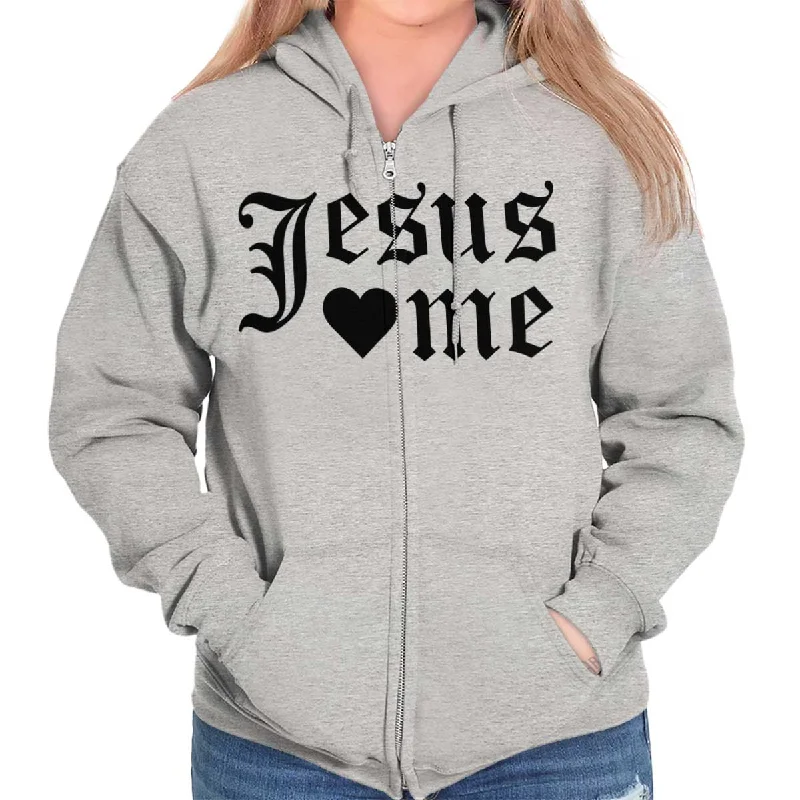 Body Design Jesus Hearts Me Zip Hoodie