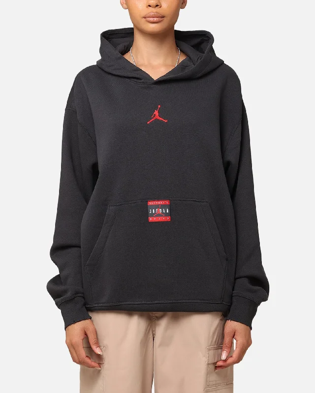 Celebrity Must-have Jordan Brooklyn Fleece Pullover J Day Hoodie Off Noir/Gym Red