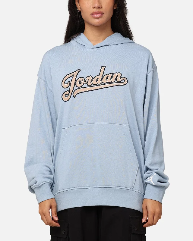 Boutique style Jordan Flight MVP Fleece Pullover Hoodie Blue Grey