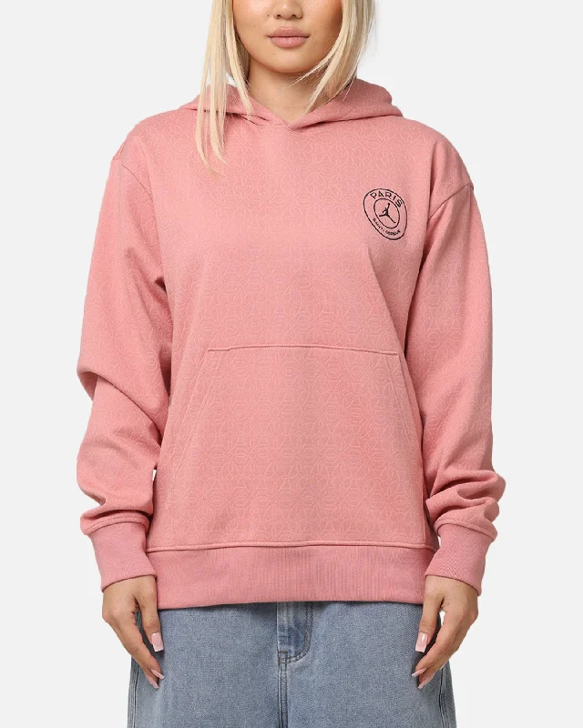 Double-sided Wear Jordan Paris Saint-Germain Statement Fleece Pullover Hoodie Rust Pink/Pink