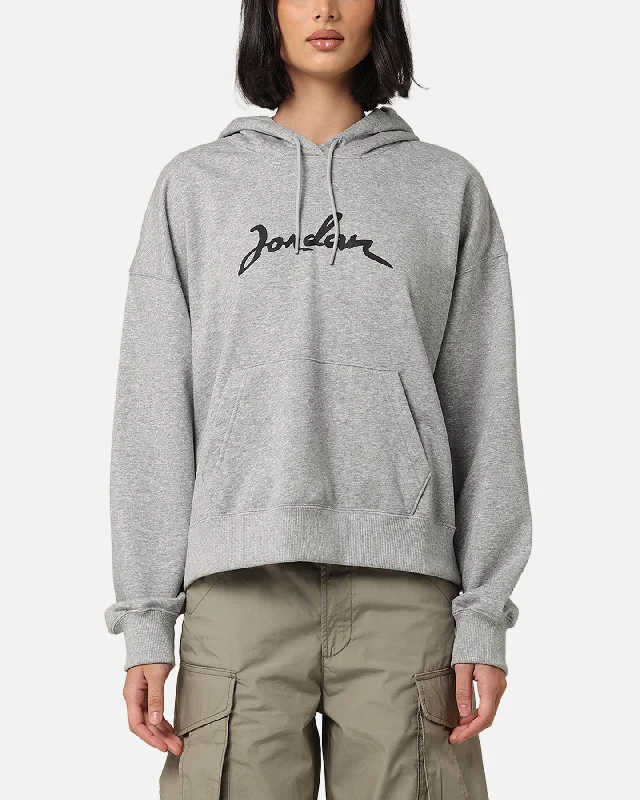 Windbreaker fashion Jordan Women's Brooklyn Fleece Pullover Hoodie Dark Grey Heather