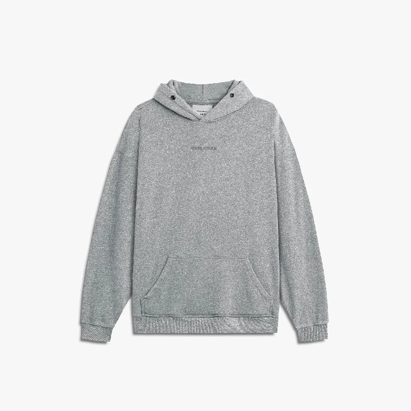 Comfortable And Simple loop terry standard hoodie / heather grey