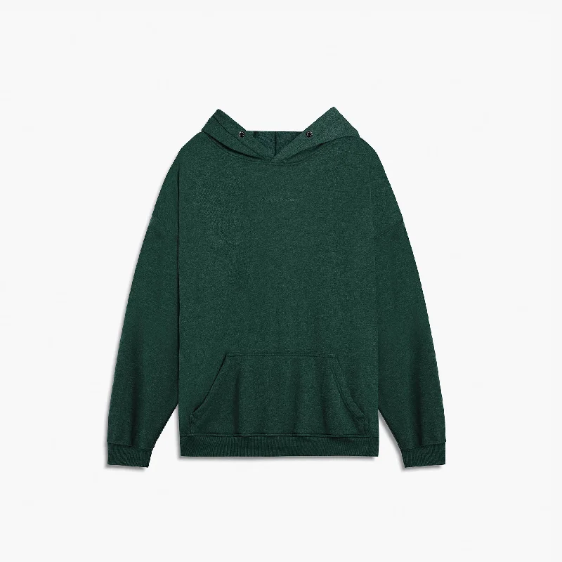 Low-key Luxury loop terry standard hoodie / hunter green