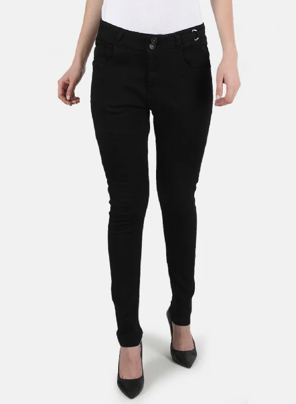 Comfortable and simple Women Black Slim Fit Denim