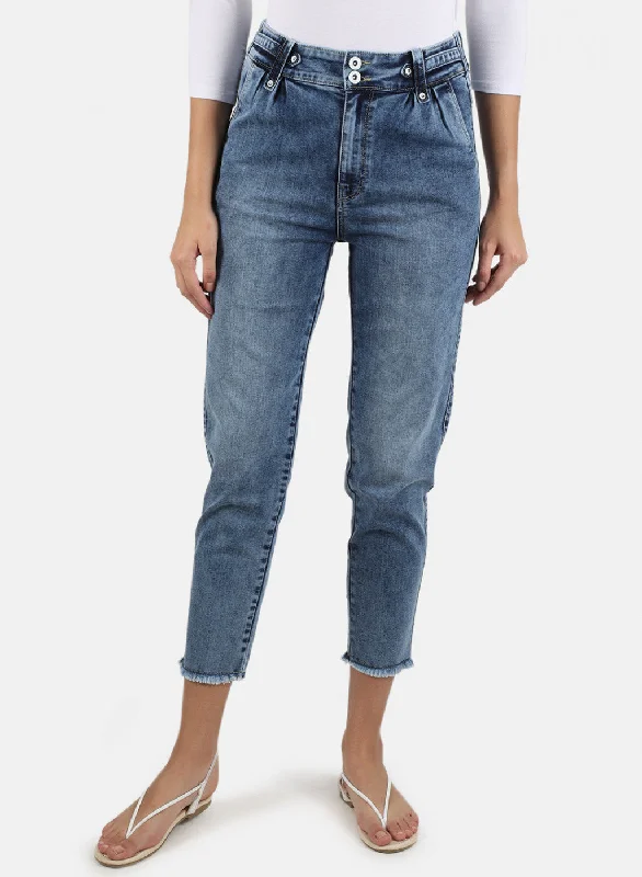 Trendy Items Women Blue Slim Fit Denim