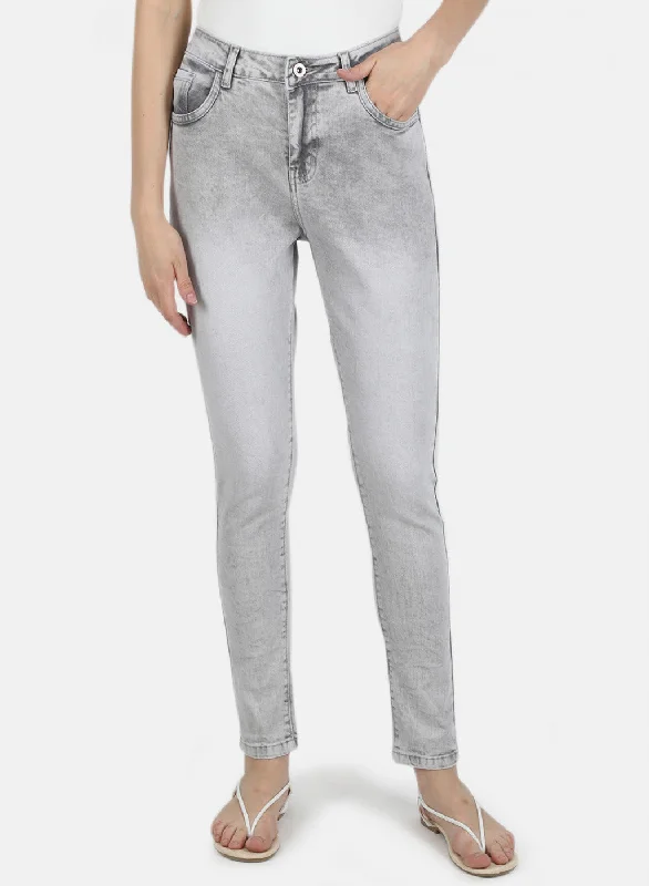 Beautiful Romance Women Grey Slim Fit Denim