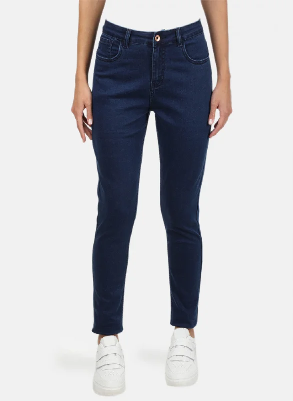 Trendy Traveler Womens Blue Slim Denim