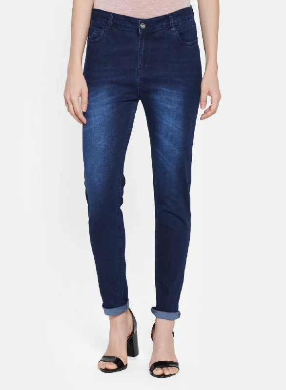 Sweet breath Womens Navy Blue Regular Denim