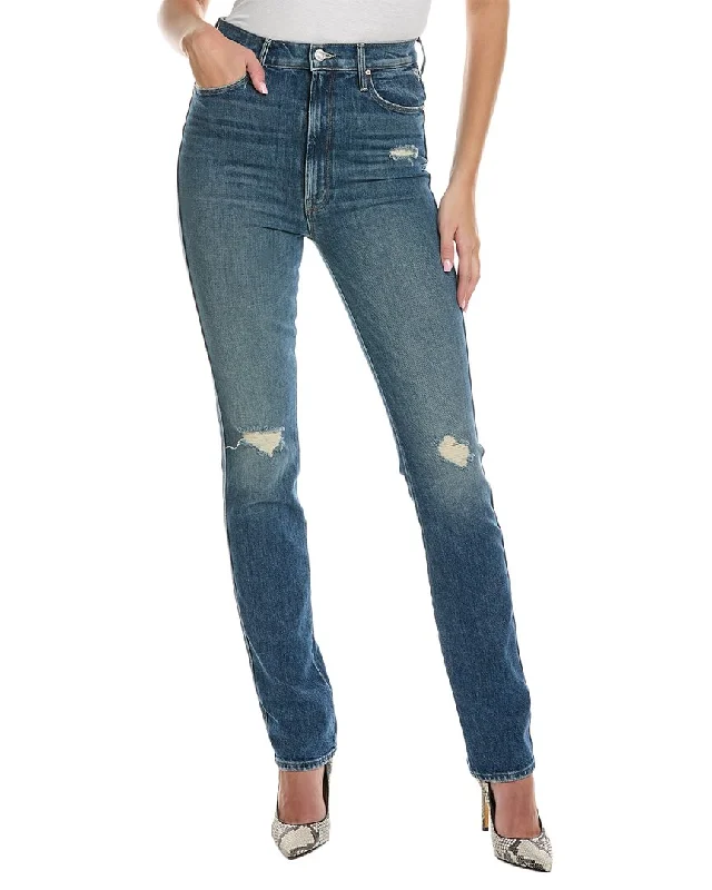 High-waisted pants style MOTHER Denim High-Waist Dazzler Double Heel Morning Chores Jean