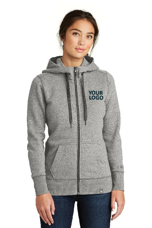 Artistic Temperament New Era Ladies French Terry Custom Zip Hoodies, Light Graphite Twist