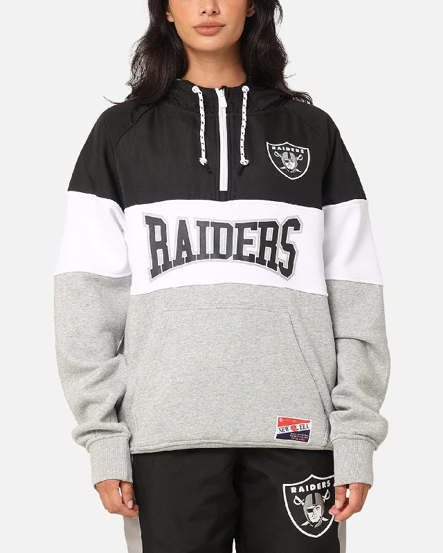 Wearable At Home Or Out New Era Las Vegas Raiders Quarter Zip Hoodie Black