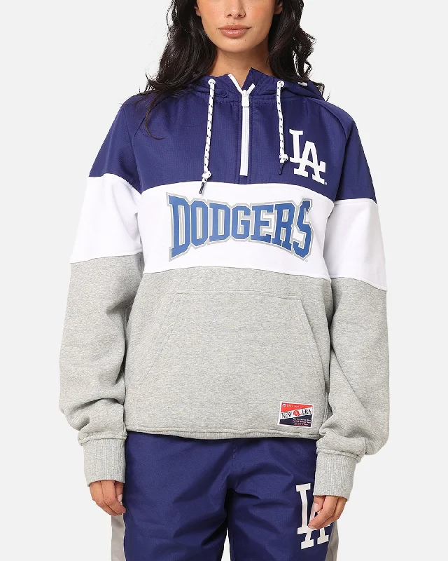 French Style New Era Los Angeles Dodgers Quarter Zip Hoodie Dark Blue