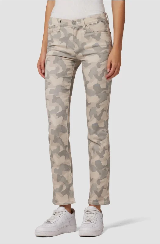 Nico Mid-Rise Straight Jean In Peyote Camo