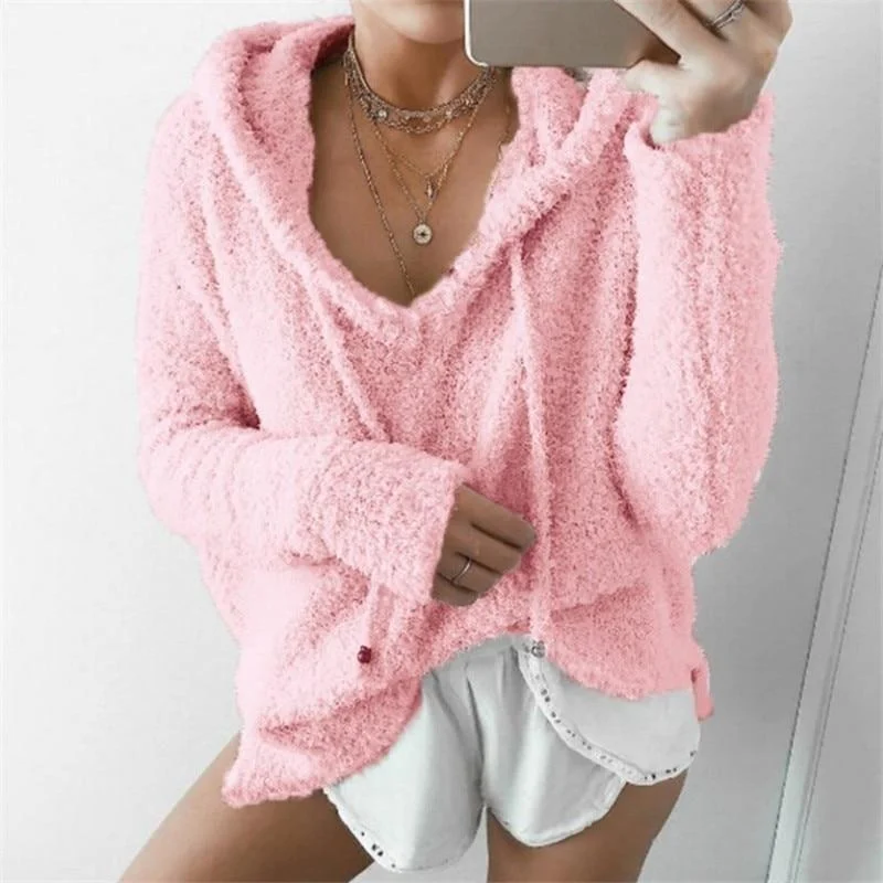 Comfortable Design Oversized Fuzzy Hoodie