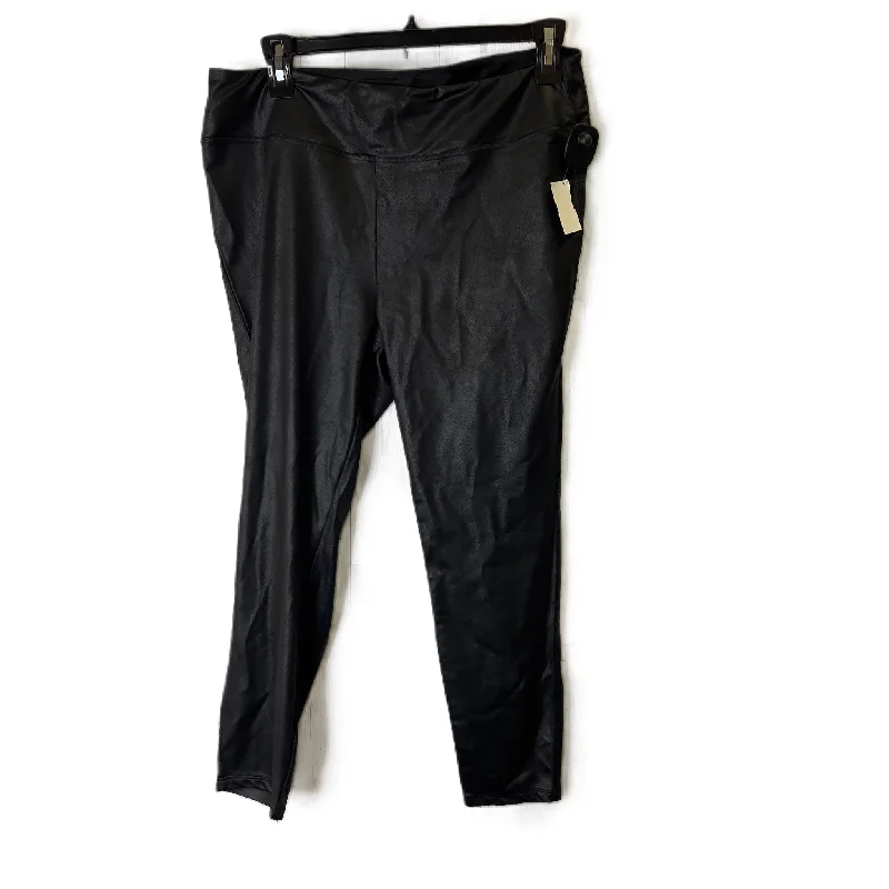 Sports suit style Pants Leggings By Not Your Daughters Jeans In Black, Size: 1x