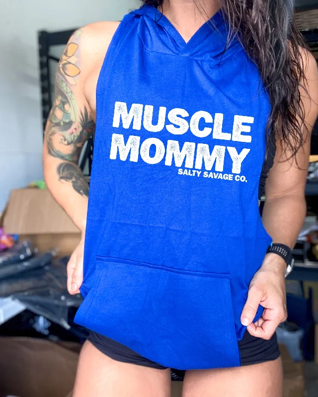 Romantic And Fresh Salty Savage Unisex "MUSCLE MOMMY" Sleeveless Muscle Tank Hoodie