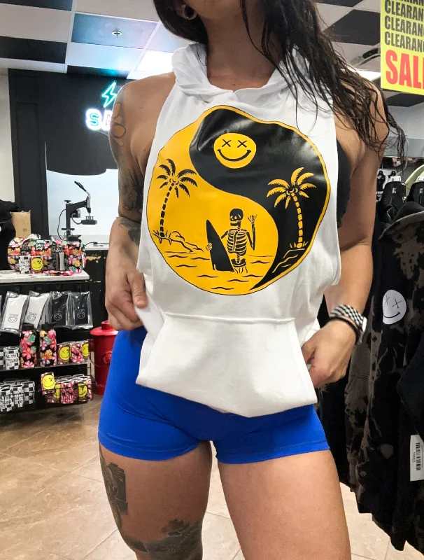 Classic Style Salty Savage Unisex “Yin Yang” Sleeveless Muscle Tank Hoodie