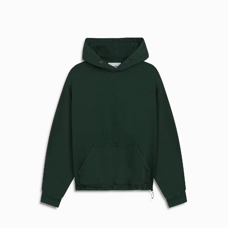 Mid-length Style surplus hoodie / hunter green