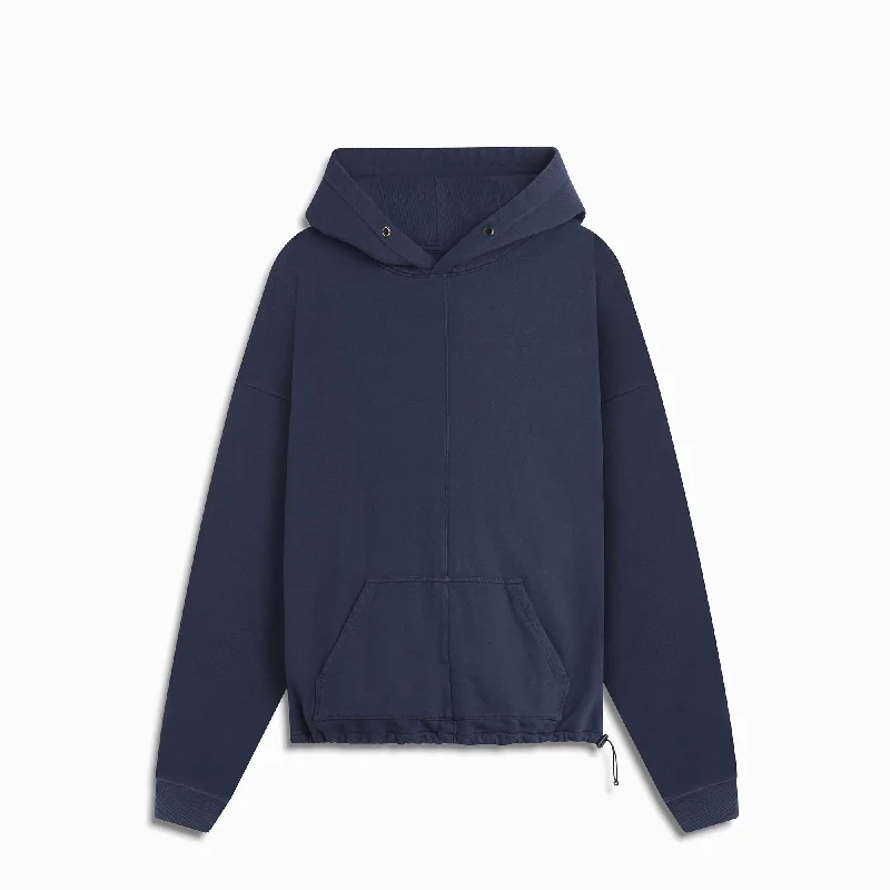 Comfortable down surplus hoodie / navy
