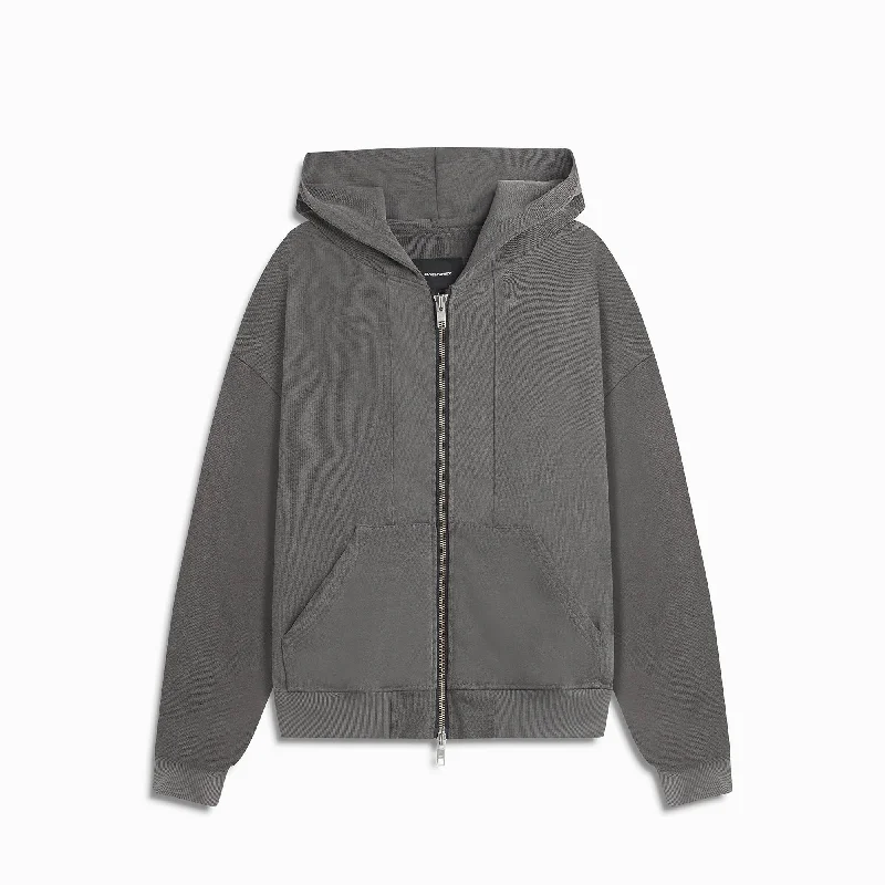 Skirt style surplus zip hoodie / vintage black