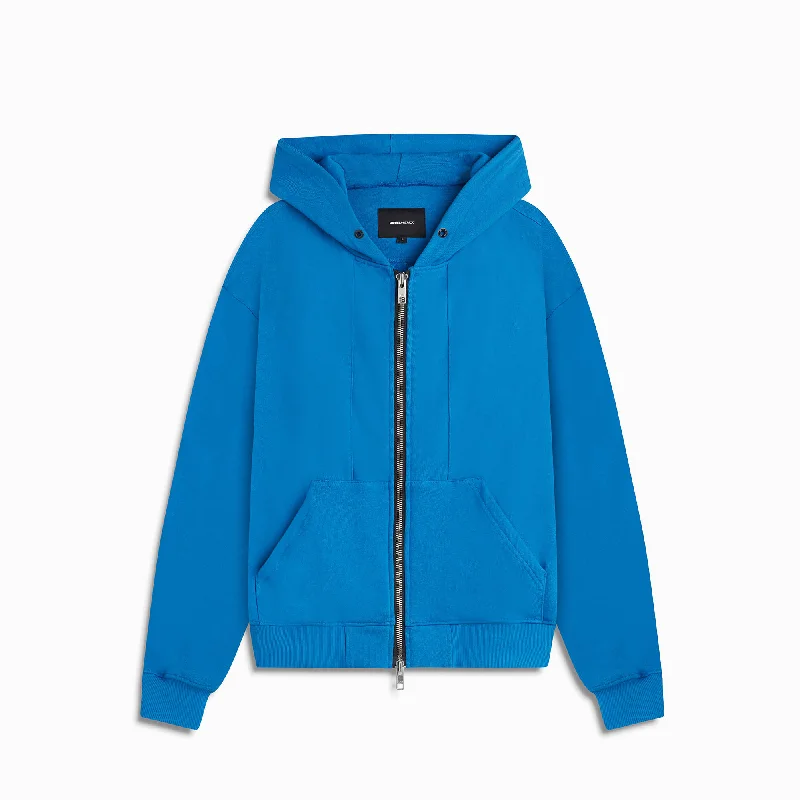 Exquisite workmanship surplus zip hoodie / vintage blue