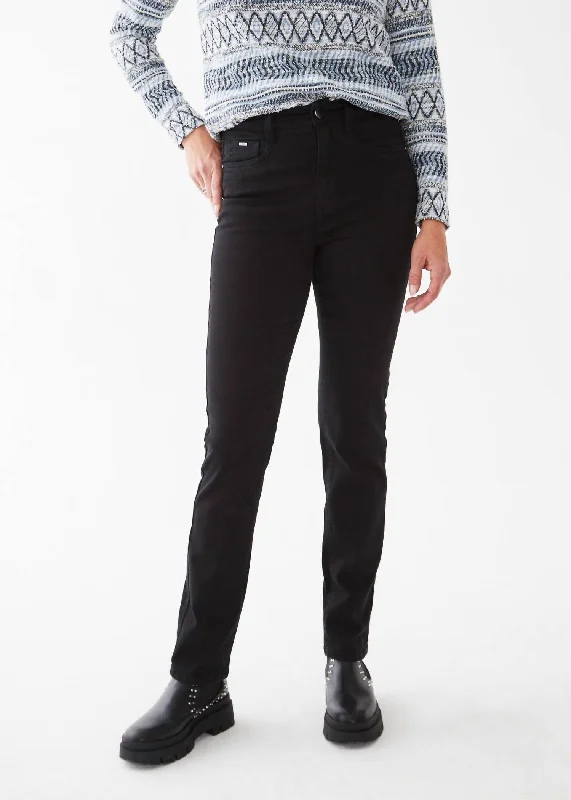 Suzanne Straight Leg Euro Twill Jean In Black