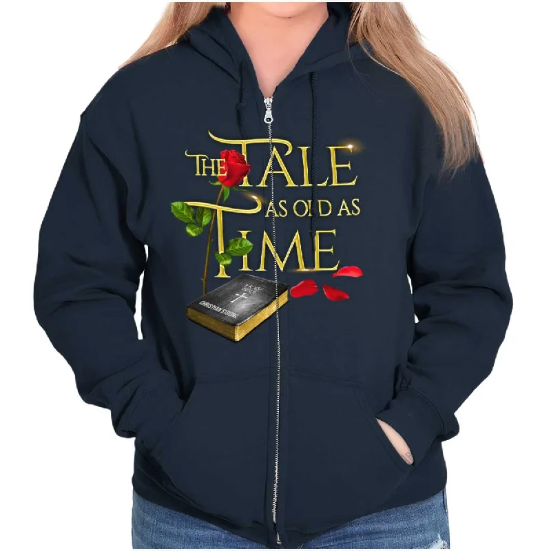 Warm And Comfortable Tale Old as Time Zip Hoodie