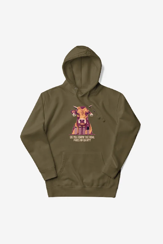 Retro Fashion The Real Price of Dairy Unisex Hoodie