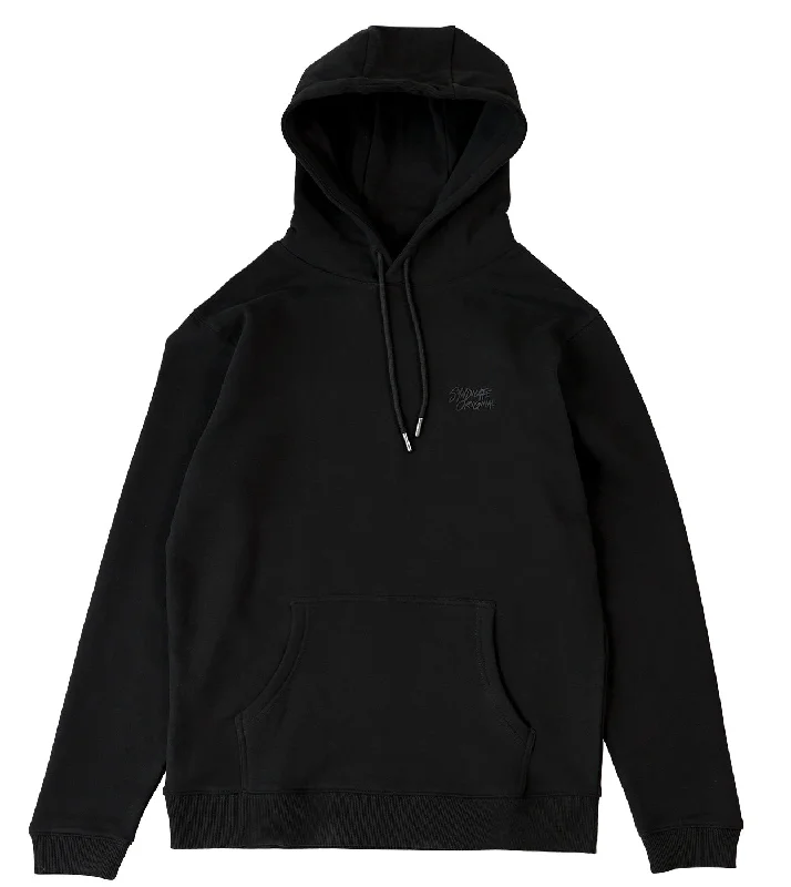 Avant-garde Design Logo Hoodie Black