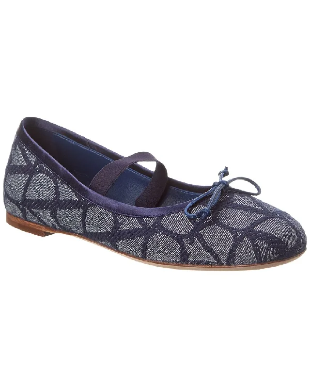 Slim Fit Valentino VLogo Toile Iconographe Denim Flat