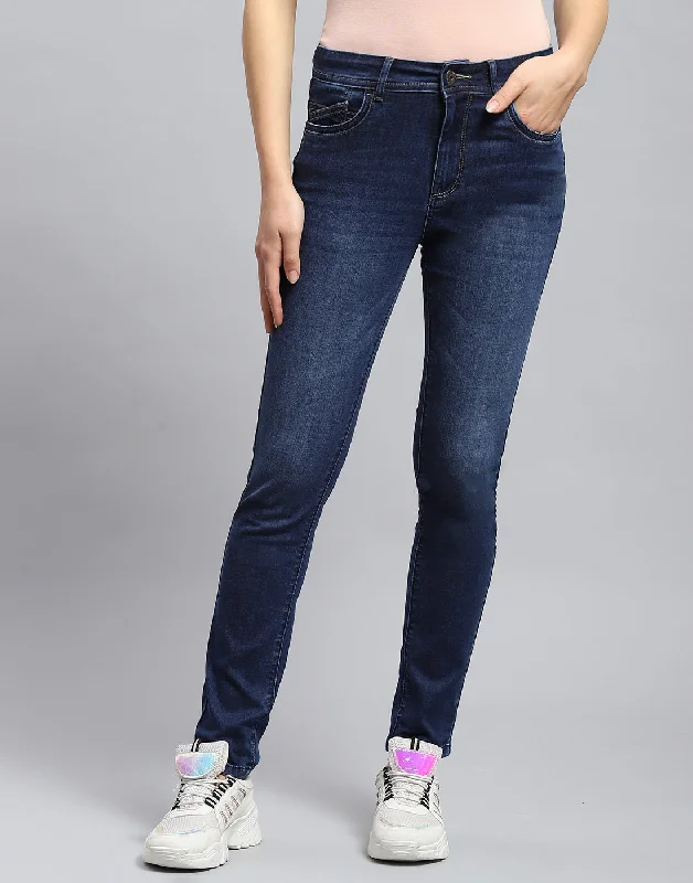 Fresh And Natural Women Blue Light Wash Slim Fit Denim