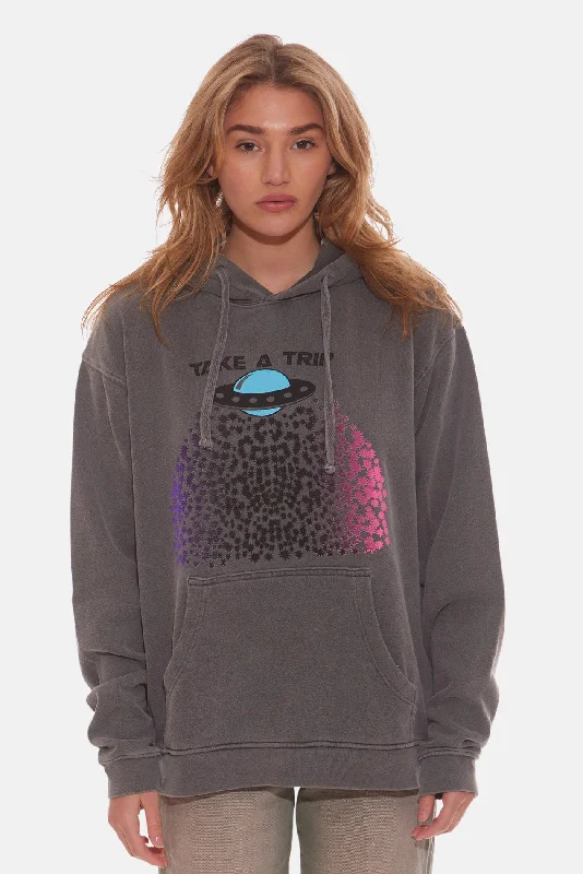 Elegant Temperament Women's Take A Trip Hoodie Vintage Black