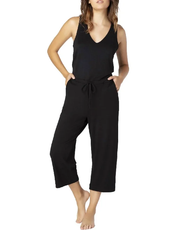 Elegant Outline Choice Jumpsuit In Black