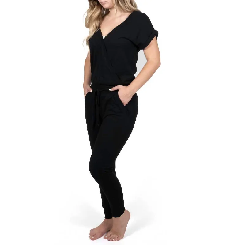 British Style Dale Romper In Black