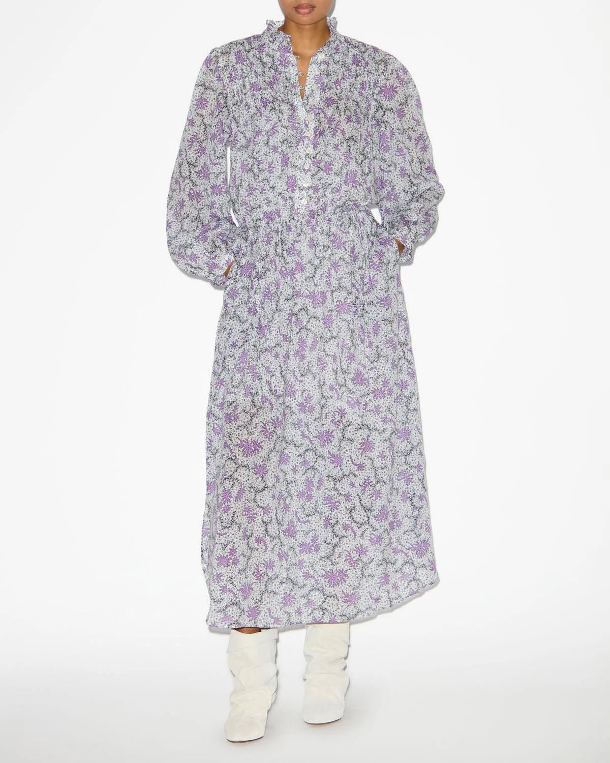 Versatile Comfort Isabel Marant - Dalida Dress in Ecru Lilac