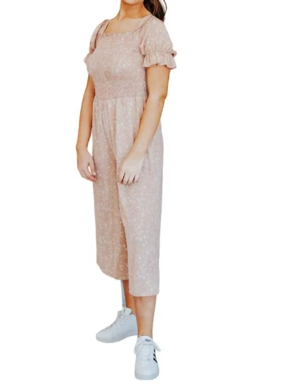 Cozy Pants Jump For My Love Jumpsuit In Rose