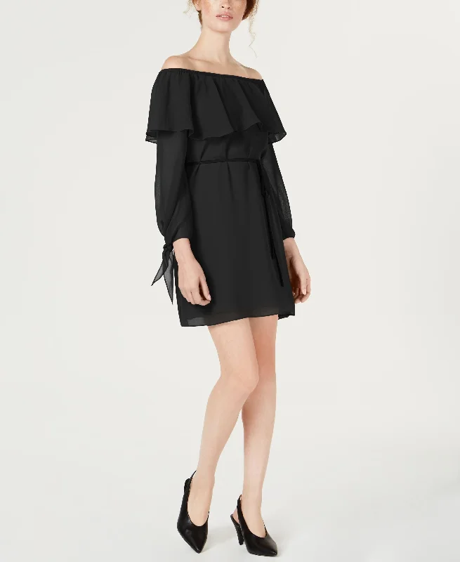 Maison Jules Ruffled Off The Shoulder Dress