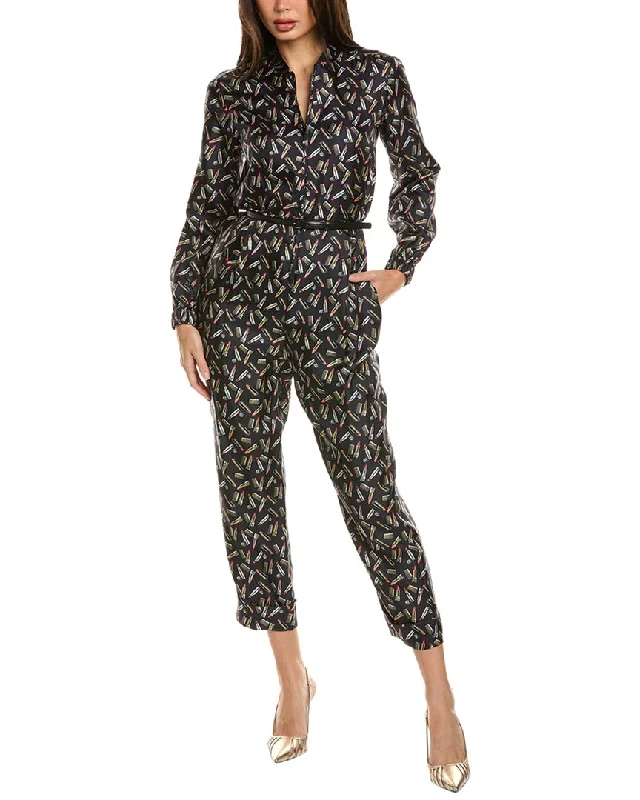 Street Personality Style Max Mara Mara Silk Jumpsuit