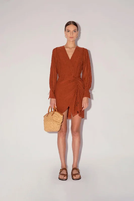 Relaxed Dresses Myrtle Carmine Wrap Dress