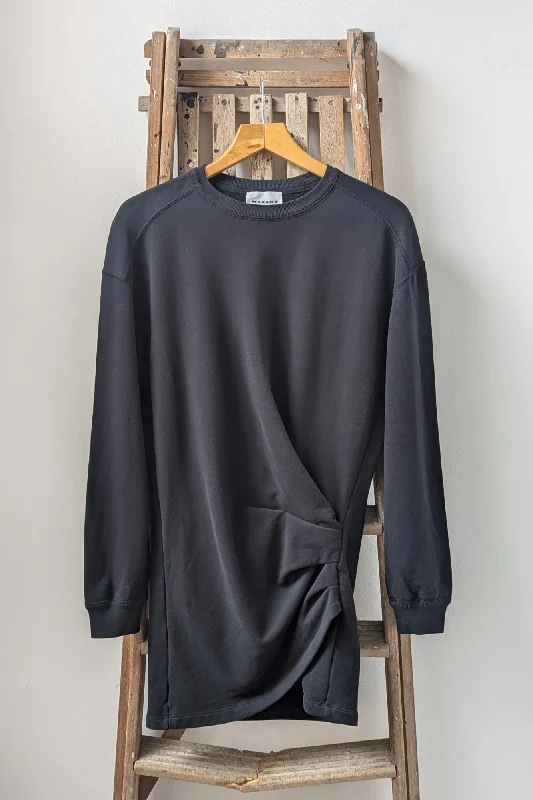 Urban Design Sense Pipper Black Sweatshirt Dress