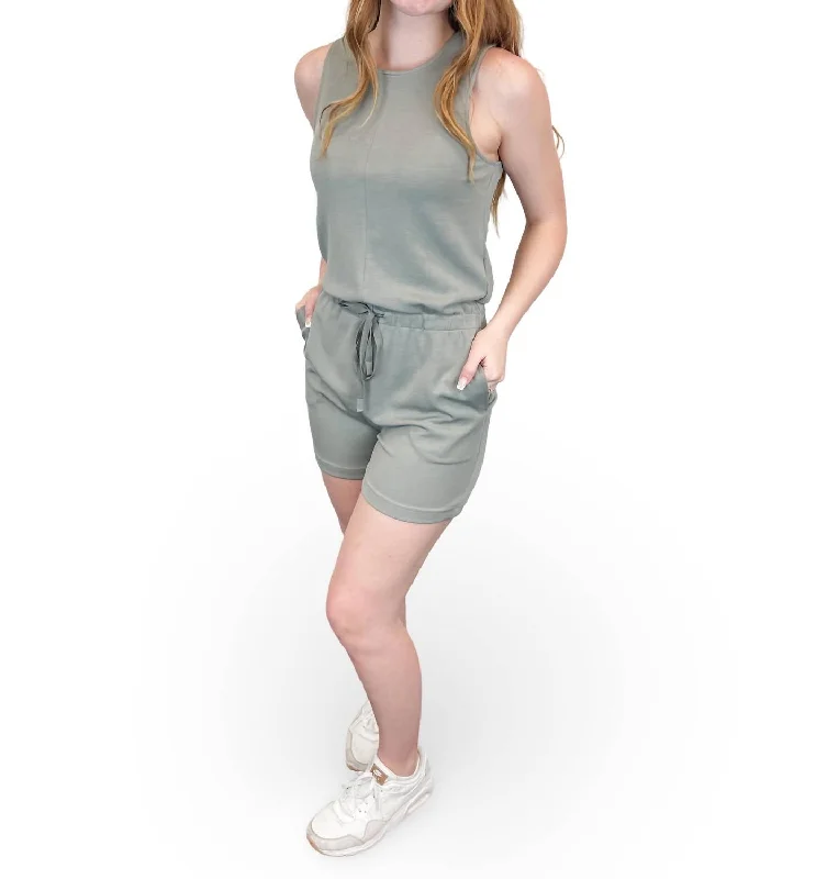 Fashionable Ease Robbie Romper In Grey