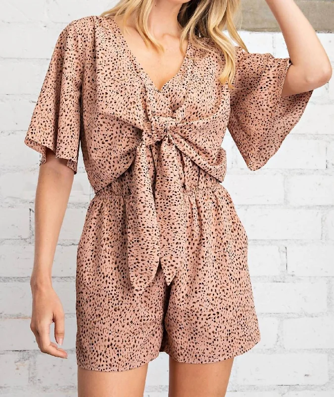 Casual Choice Romper In Dusty Pink