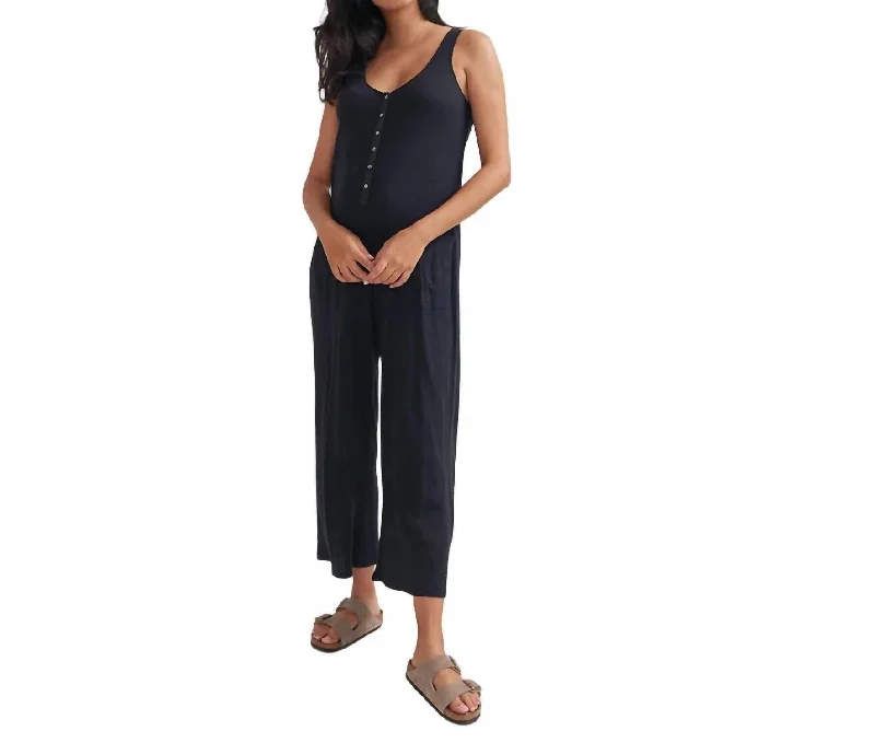 Renaissance Style The 24/7 Feeding Jumpsuit In Black